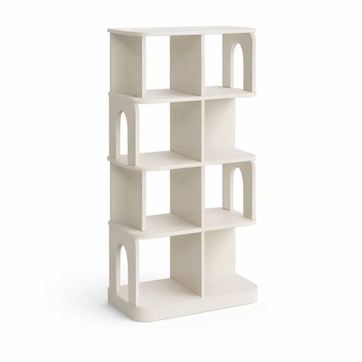 White 8-Cubby MDF Bookcase, 31.5 x 11.8 x 47.2 in